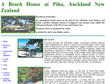 Tablet Screenshot of pihabeachhouse.co.nz